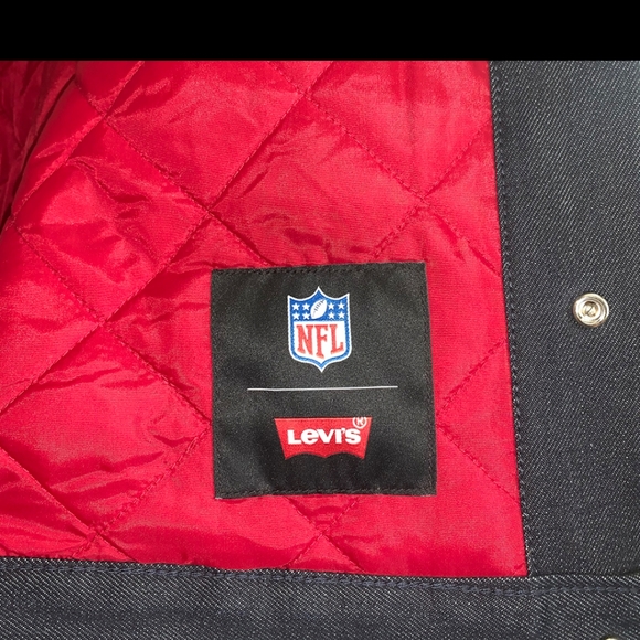NFL 49ERS Denim Satin Varsity Trucker Jacket Special Edition - Picture 4 of 5